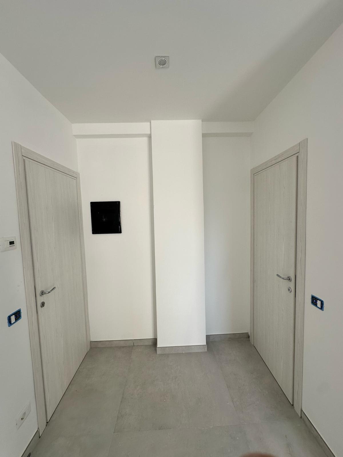 Porte interne bianche in un corridoio